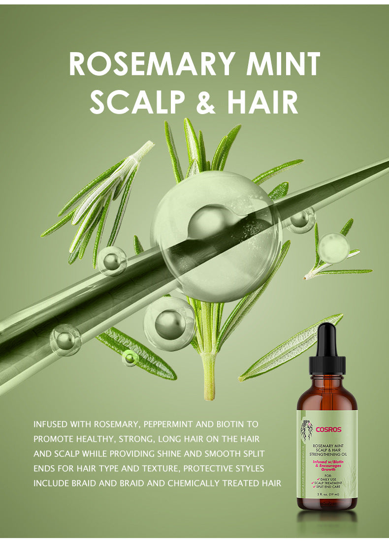 Rosemary-Mint Scalp and Hair Care Essential Oil | Unique Herbal Blend for All Hair Types