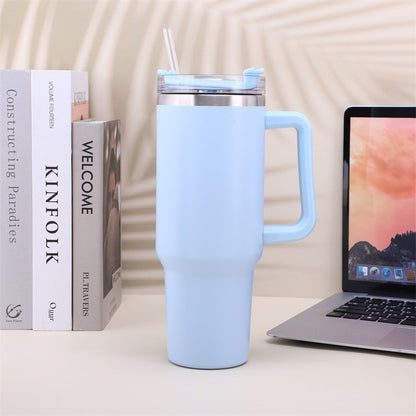 40 oz Stainless Steel Vacuum Insulated Tumbler with Straw for Coffee, Water, Smoothie, Teas and More