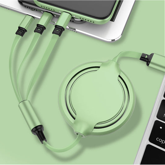 Multifunctional Liquid Silicone Three-in-one Mobile Phone Fast Charging Cable