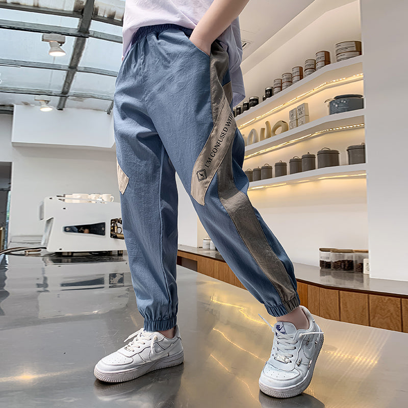 Lightweight Knitted Side Panel Casual Pants