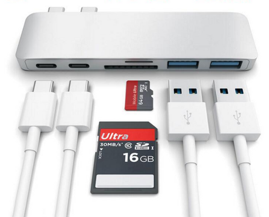 USB Type C Hub to TF SD Card Reader Hub 3.0 Adapter with PD Power USB C Hub Dock