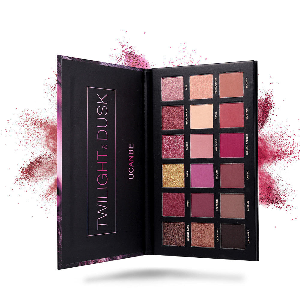 18 Colours Eye Shadow Makeup Palette | Matte Shimmer Velvet Pigmented Twilight and Dusk Eyeshadow Powder | Make up Cosmetics Set