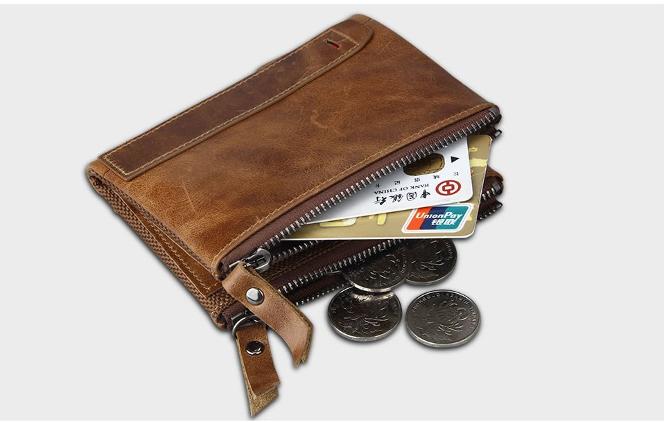 Men's Anti-theft Brush Leather Wallet
