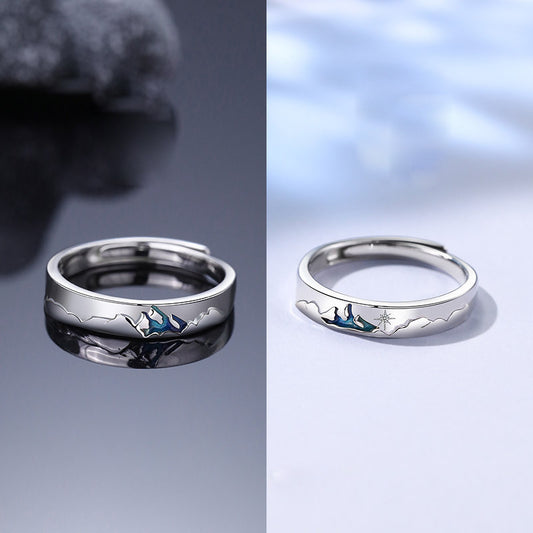 Twilight Couple Ring A Pair Of Silver Men And Women